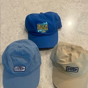 AFTCO Blue and Beige Hat Trio